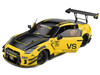 Nissan Skyline GT R R35 Liberty Walk Body Kit 2 0 RHD Right Hand Drive Yellow with Black Hood Top 1/18 Diecast Model Car Solido S1805809