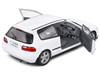 1991 Honda Civic EG6 RHD Right Hand Drive Frost White 1/18 Diecast Model Car Solido S1810401