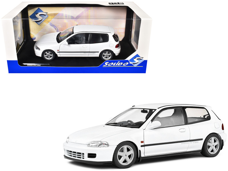 1991 Honda Civic EG6 RHD Right Hand Drive Frost White 1/18 Diecast Model Car Solido S1810401
