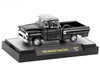 1958 Chevrolet Cameo Pickup Truck Black Metallic with Graphics and Gray Top Lowriders Limited Edition to 5500 pieces Worldwide 1/64 Diecast Model Car M2 Machines 31500-MJS71