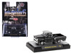 1958 Chevrolet Cameo Pickup Truck Black Metallic with Graphics and Gray Top Lowriders Limited Edition to 5500 pieces Worldwide 1/64 Diecast Model Car M2 Machines 31500-MJS71