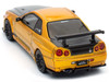 Nissan Skyline GT R R34 Top Secret RHD Right Hand Drive Gold Metallic with Carbon Hood and Trunk Tokyo Auto Salon 2024 Malaysia Diecast Expo 2024 1/64 Diecast Model Car Inno Models IN64-R34TS-MDX24