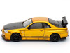 Nissan Skyline GT R R34 Top Secret RHD Right Hand Drive Gold Metallic with Carbon Hood and Trunk Tokyo Auto Salon 2024 Malaysia Diecast Expo 2024 1/64 Diecast Model Car Inno Models IN64-R34TS-MDX24