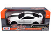 2018 Ford Mustang GT 5 0 White with Black Stripes Timeless Legends Series 1/24 Diecast Model Car Motormax 79352TC-WBK