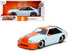 1989 Ford Mustang GT Gulf Oil Light Blue with Orange Stripe Bigtime Muscle Series 1/24 Diecast Model Car Jada 35208