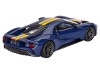 Ford GT Sunoco Blue with Yellow Stripes Limited Edition to 3600 pieces Worldwide 1/64 Diecast Model Car Mini GT MGT00614