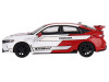 Honda Civic Type R White and Red 2023 Pace Car Limited Edition to 3000 pieces Worldwide 1/64 Diecast Model Car Mini GT MGT00721