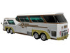 Sultana TM 44 18 SP Panoramico Coach Bus Tres Estrellas de Oro White and Brown with Silver Sides The Bus & Motorcoach Collection 1/43 Diecast Model Iconic Replicas 43-0495