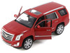 2017 Cadillac Escalade with Sunroof Red Metallic 1/24-1/27 Diecast Model Car Welly 24084R