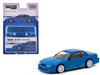 Nissan Silvia S13 Vertex RHD Right Hand Drive Blue Metallic Toyo Tires Global64 Series 1/64 Diecast Model Tarmac Works T64G-025-BL