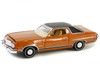 1973 Ford Gran Torino Copper Metallic with Black Vinyl Top Vintage Ad Cars Series 10 1/64 Diecast Model Car Greenlight 39140E