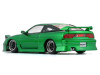 Nissan 180SX PRS13 RHD Right Hand Drive Green Metallic with Extra Wheels and Accessories 1/64 Diecast Model Car BM Creations 64B0308