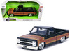 1985 Chevrolet C 10 Pickup Truck Black with Stripes and Paradox Wheels Just Trucks Series 1/24 Diecast Model Car Jada 35854