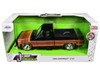 1985 Chevrolet C 10 Pickup Truck Black with Stripes and Paradox Wheels Just Trucks Series 1/24 Diecast Model Car Jada 35854