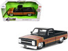 1985 Chevrolet C 10 Pickup Truck Black with Stripes and GM Rally Wheels Just Trucks Series 1/24 Diecast Model Car Jada 35855