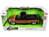 1985 Chevrolet C 10 Pickup Truck Black with Stripes and GM Rally Wheels Just Trucks Series 1/24 Diecast Model Car Jada 35855