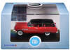 1954 Buick Century Estate Wagon Matador Red and Carlsbad Black with Red Interior 1/87 (HO) Scale Diecast Model Car Oxford Diecast 87BCE54004