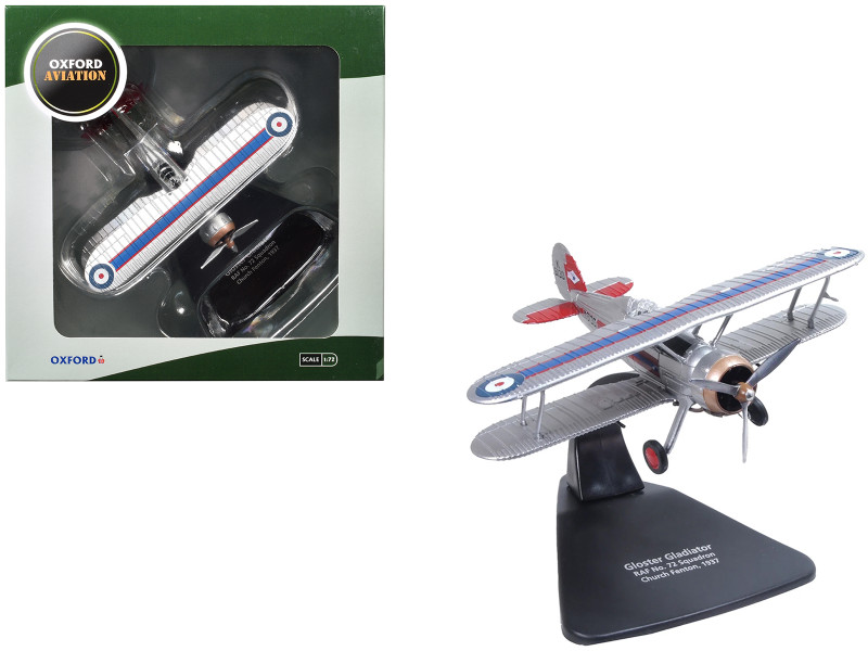 Oxford Diecast Gloster Gladiator 1:72 Con Sci - Aereo Finlandese 1940 - Modello Pressofuso - 2