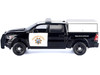 2019 RAM 1500 Laramine Crew Cab Pickup Truck California Highway Patrol Black and White with Truck Bed Camper Law Enforcement and Public Service Series 1/27 Diecast Model Car Motormax 76997