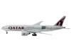 Boeing 777F Commercial Aircraft Qatar Airways A7 BFT Gray with Tail Graphics Interactive Series 1/400 Diecast Model Airplane GeminiJets GJ2145