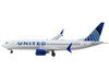 Boeing 737 MAX 8 Commercial Aircraft United Airlines N17265 White with Blue Tail 1/400 Diecast Model Airplane GeminiJets GJ2225