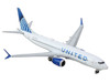 Boeing 737 MAX 8 Commercial Aircraft United Airlines N17265 White with Blue Tail 1/400 Diecast Model Airplane GeminiJets GJ2225