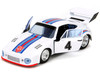 Porsche 935 Turbo #4 Jazz White with Blue and Red Stripes Transformers Hollywood Rides Series 1/32 Diecast Model Car Jada 34793