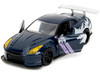 2009 Nissan GT R R35 Ben Sopra Dark Blue with Graphics Godzilla Hollywood Rides Series 1/32 Diecast Model Car Jada 35295