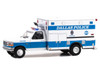 1992 Ford F 350 Ambulance Dallas Police Crime Scene Dallas Texas White and Blue First Responders Hobby Exclusive Series 1/64 Diecast Model Car Greenlight 67065