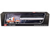 Ford LTL 9000 60 Aerodyne Sleeper with Wilson Pacesetter Grain Trailer Orange and White 1/64 Diecast Model DCP/First Gear 60-1798