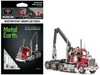 Model Kit Western Star 4900SF Log Truck Red Challenging Difficulty Steel Model Metal Earth MMS178