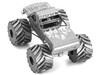 Model Kit Monster Truck with Flame Graphics Moderate Difficulty Steel Model Metal Earth MMS216