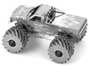 Model Kit Monster Truck with Flame Graphics Moderate Difficulty Steel Model Metal Earth MMS216