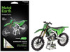 Model Kit Kawasaki KX450 Off Road Motorcycle Green Challenging Difficulty Steel Model Metal Earth PS2015