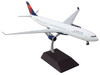 Airbus A330 300 Commercial Aircraft Delta Air Lines N829NW White with Blue and Red Tail Gemini 200 Series 1/200 Diecast Model Airplane GeminiJets G2DAL1119