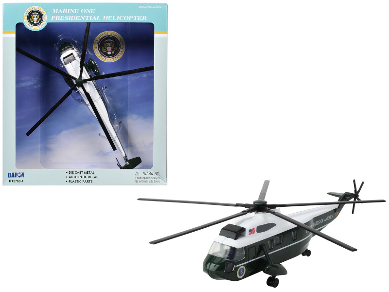 Marine One Presidential Helicopter United States of America Dark Green and White Diecast Model Daron RT5760-1