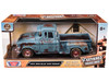 1955 GMC Blue Chip Pickup Truck Matt Blue Rusted Weathered Treasures Series 1/24 Diecast Model Car Motormax 79071BL