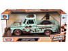 1966 Chevrolet C10 Fleetside Pickup Truck Light Green Rusted Weathered Treasures Series 1/24 Diecast Model Car Motormax 79073LTGRN