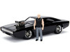 Model Kit Dodge Charger R T Black and Dom Diecast Figure Fast & Furious Movie Build N Collect Series 1/24 Diecast Model Car Jada 35905