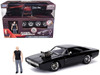 Model Kit Dodge Charger R T Black and Dom Diecast Figure Fast & Furious Movie Build N Collect Series 1/24 Diecast Model Car Jada 35905