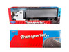 Freightliner Columbia Truck White with Gray Container 1/32 Diecast Model Welly 32621W-WH
