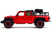 2020 Jeep Gladiator Rubicon Pickup Truck Red with Black Top and Extra Wheels Just Trucks Series 1/24 Diecast Model Car Jada 34190