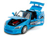 2001 Honda S2000 Convertible Blue with Graphics Fast & Furious Remix Series 1/24 Diecast Model Car Jada 35875
