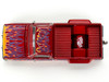 Chevrolet Silverado Dually Pickup Truck On Fire V1 Red Metallic with Flames and Red Interior Designed by Jun Imai Kaido House Special 1/64 Diecast Model Car Mini GT KHMG127