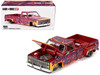 Chevrolet Silverado Dually Pickup Truck On Fire V1 Red Metallic with Flames and Red Interior Designed by Jun Imai Kaido House Special 1/64 Diecast Model Car Mini GT KHMG127