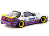 Mazda RX 7 FC3S Pandem RHD Right Hand Drive #66 White and Purple with Graphics Hobby64 Series 1/64 Diecast Model Car Tarmac Works T64-066-WP