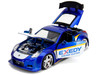 2003 Nissan 350Z Exedy Racing Clutch Candy Blue and White JDM Tuners Series 1/24 Diecast Model Car Jada 35959