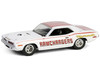 1970 Plymouth Hemi Barracuda Ramchargers White with Red Stripes Running on Empty Series 17 1/64 Diecast Model Car Greenlight 41170D