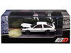 Toyota Sprinter Trueno AE86 RHD Right Hand Drive White and Black Engine Mounted Model VS Wataru Akiyama Initial D 1995 2013 Manga 1/64 Diecast Model Car Hobby Japan HJ641052DC