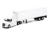 Freightliner Cascadia Truck White with Dry Goods Trailer Transporter Series 1/64 Diecast Model Welly 68061S-F-WH